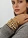 FOURPG Gold Bracelets Set for Women Trendy Chunky Stackable Gold Round Beaded Bangle Cuff Bracelets Fashion Paperclip Link Chain Non Tarnish Gold Plated Stack Jewelry Accessories Gifts