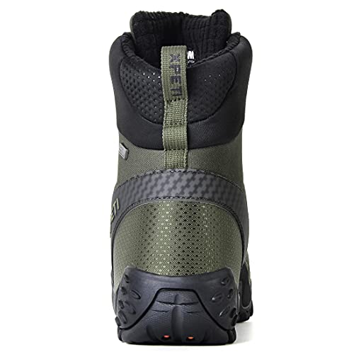 Mens Crest Thermo Winter Hiking Boots Lightweight Snow Shoes Insulated Olive