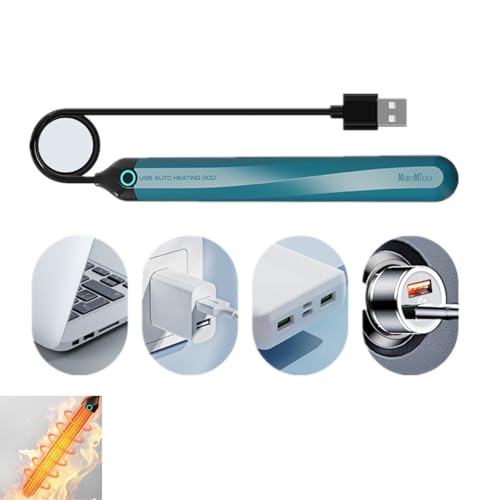 USB Space Heater Pad Stick Automatic Temperature Control 46 Heating Uniform TOS Warmer 2.3ft Cable Length(Blue)