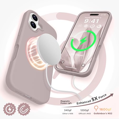 Image of GolbinBox Magnetic for iPhone 17 Case, Silicone Cover, Light Taro