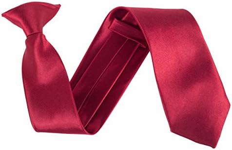 Wide 3" Satin Solid Colour Plain Safety Clip On Tie