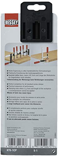 BESSEY KT5-1CP braçadeira de borda de eixo único para uso com trilhos de fixação até 1/2