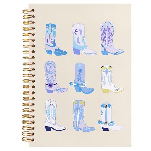 Carnet de notes à spirales floral bleu BearCake 14x21 cm pour l'organisation du bureau