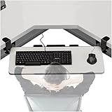 ZHSYXLB Abrazadera en Forma de C Debajo de la Bandeja para Teclado del Escritorio, Bandeja giratoria para Teclado Debajo del Escritorio, Extensor de Escritorio, Bandeja para Teclado para Escritorio