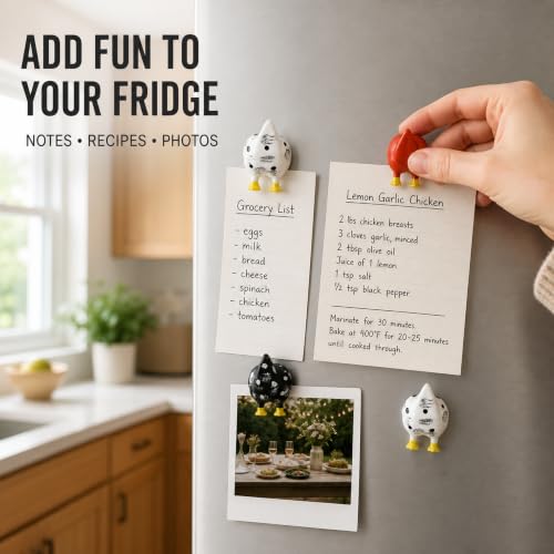 Xuhal 12 Pcs Chicken Butt Magnets for Fridge Funny Multicolor by Xuhal - Used condition - Image 7