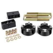 KSP 3"F+2"R Tundra Lift Kits, 3in Front Lift Spacer and 2in Rear Lift Block With Extended U Bolts Compatible With Toyota Tundra 2WD 4WD 2007-2021, Full Set Aluminum&Carbon Steel Leveling Lift Kits