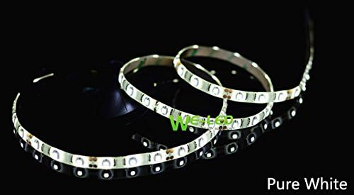 ATTYOU™ 30-200cm LED Strip Light DC Cable With Battery Box Chasing Bike Bicycle Cupboard (Pure White, 30CM)