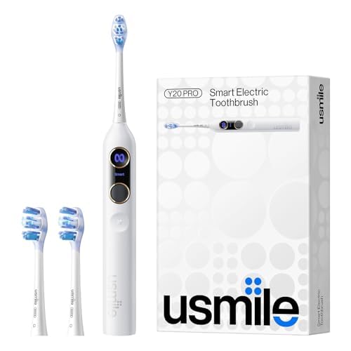 usmile Y20 PRO Smart Electric Toothbrush for Adults, Self-Adaptive Brushing Modes, 90-Day Battery, 3D Tooth Map, Real-Time Voice Alerts, 2 Brush Heads Included(White) - Image 9