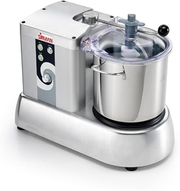 SIRMAN C-TRONIC 9 PLUS Bowl Cutter 9 Qt Capacity, 1.5 Hp Motor, Stainless Steel Bowl, VARIOTRONIC Speed Control, Thermal Diffusion Bottom, Built-In Scraper, IP67 Waterproof Controls