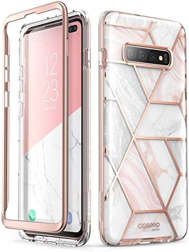 i-Blason Cosmo Series Case for Samsung Galaxy S10+ Plus, Stylish Glitter Protective Bumper Case Without Built-in Screen Protector (Marble)
