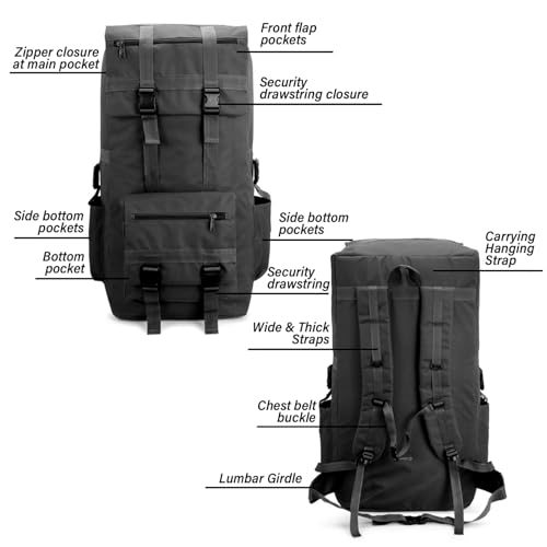 Mochila Táctica Militar de Camping y Senderismo 120L miniatura 6