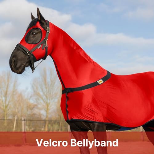 Image of RESISTANCE Premium Horse Sleazy Full Body Slicker with Zipper Face & Forelock Saver Horse Care Sheet