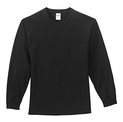 Port & Company Tall Long Sleeve Essential Pocket Tee. PC61LSPT4