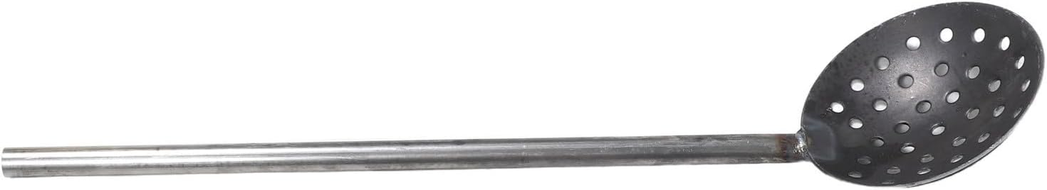 KHBUAB Heavy Duty Metal Casting Skimmer Ladle with Ergonomic Design and Heat Resistant Iron Material, 29.13x7.28x2.76in, for Metal Casting Shops and Foundry Operations