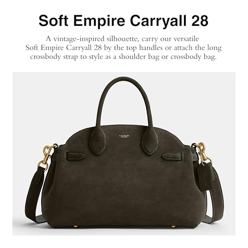 Coach Empire Carryall 28 in Suede, B4/Olive2