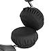 Geekria 2 Pairs Flex Fabric Headphones Ear Covers - Product Safety Certified - Washable & Stretchable Earcup Protectors for Over-Ear Headsets, Sweat Pads for Gym, Gaming (S/Black)