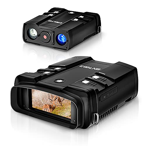 ESSLNB 1080P Night Vision Binoculars 2297ft/700m Infrared Night Vision Goggles 3.6-10.8X31mm Night Vision Binocular with 64G Card