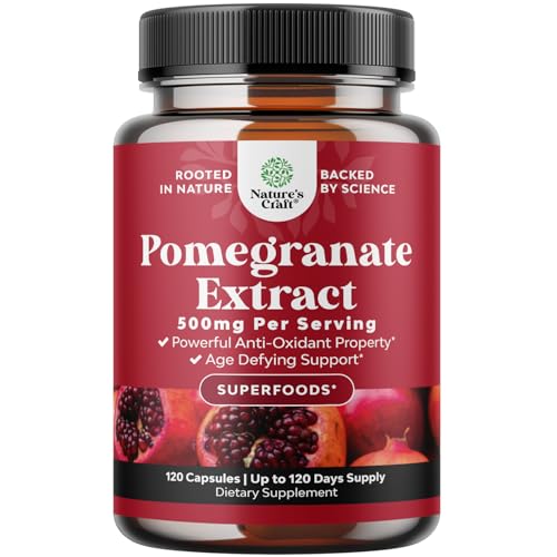 Advanced Antioxidant Superfood Pomegranate Supplement - Natural Pomegranate Extract Polyphenols