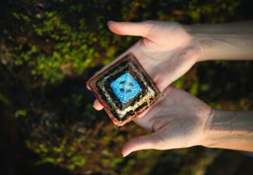 Orgone Pyramid Energy Generator Turquoise Black Tourmaline Pyramid For E-Emission Protection Meditation Healing Chakra. #TOP6