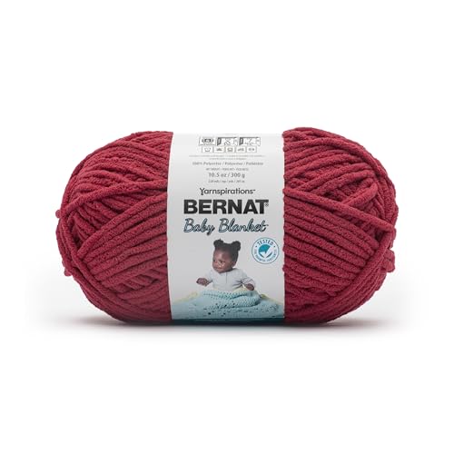 Image of Bernat Baby Blanket Race CAR RED Yarn - 1 Pack of 300g /10.5 oz - 100% Polyester - #6 Super Bulky - 220 Yards - Knitting /Crochet