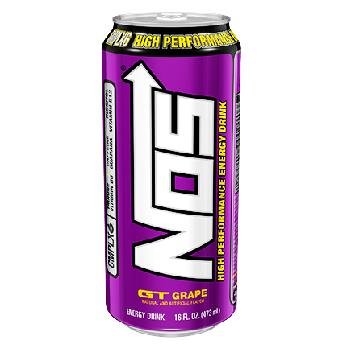 Nos E-Drk Gt Grape 24/16 Oz Drink Flavored Grape Can