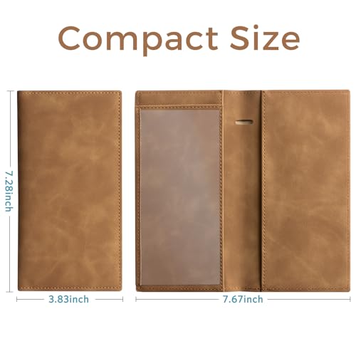 Image of CoBak Checkbook Cover for Women & Men - PU Leather Case with RFID Blocking | Classic Design Check Book Holder for Personal and Business