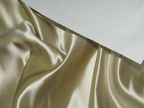 Soie de 137,2 cm anti-plis tissu coton doux pour peaux sensibles or sable