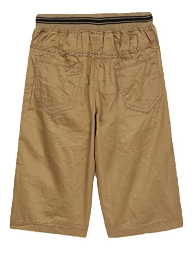 Image of ADBUCKS Boys Mid Rise Relaxed Easy Wash Chambray 3 /4th Cargos Trousers