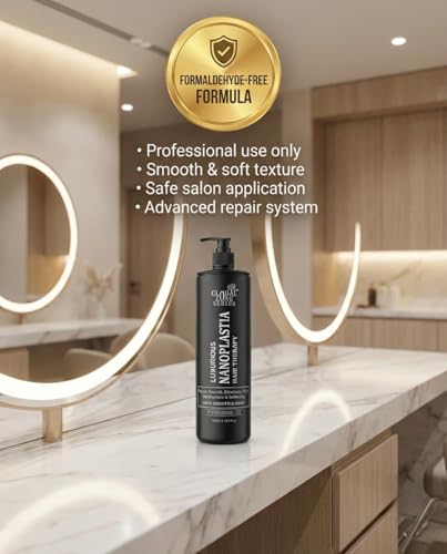 Image of Global Zone Series Premium Nanoplastia Treatment 1000 ml | frizz-free shiny and straight hairs upto 6 months | Professional use (BALCK NANOPLASTIA)