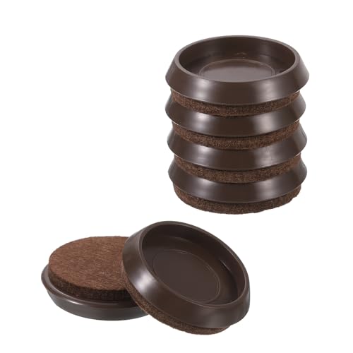uxcell Furniture Pads, 10 Pcs 1-3/4" Furniture Moving Pads Round Chair Legs Floors Protectors with Felt for Carpet Hardwood Floor Heavy Furniture
