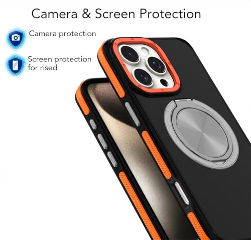 Étui magnétique iPhone 13 anti chute avec cadre antidérapant rouge - 6