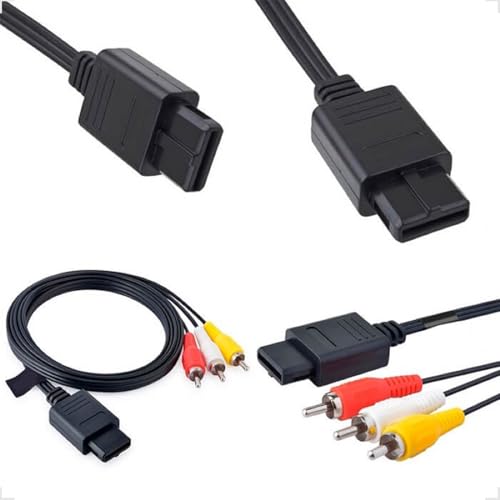 Cabo Av Audio E Video Compatível Para Nintendo 64 N64 Super Nintendo Snes E Game Cube 180cm