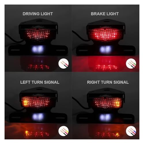 Support Plaque CRF250L Résistant aux Vibrations avec Feu LED Moto - 4
