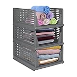 👖 ⛅Robuste et respirant : ces boîtes de rangement sont fabriquées en plastique de haute qualité, imperméable et durable, elles sont robustes, résistantes à l'usure et offrent une grande capacité de charge avec un risque minimal de déformation. Son design non scellé avec des trous en maille assure une excellente circulation de l'air, empêche les odeurs et garde le contenu frais
