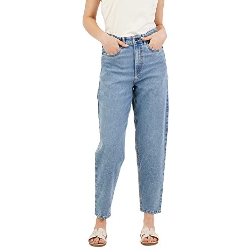 Image of INKD Women's Stretchable Barrel Fit Jeans - High-Rise | Lightweight | Classic 5 Pocket Styling | Jeans for Women (Available in Plus Sizes)