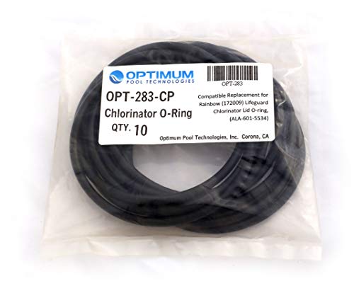 Optimum Pool Technologies R172009 (10) Rainbow Lifeguard Chlorinator Cap O-Ring (Pack of 10) - Replaces Pentair R172009 (O-283)