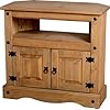 TV Cabinet Corner Unit Solid Mexican Pine 2 Door DVD Storage Corona ...