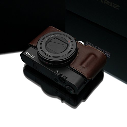 Gariz Genuine Leather Hg-Rx100M3Br Camera Metal Half Case For Sony Rx100Iii Rx100M Iii With Hand Grip, Brown #TOP5
