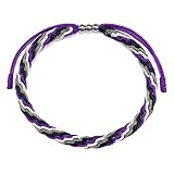 LAMIBEE Asexual Bracelet, Asexual Pride, LGBTQ Pride Proud Love Wins Tibetan Wrist Wrap Bracelet, Surfer String Rope Bracelet for Him and Her, Women Men, Support LGBTQ Community (Asexual)