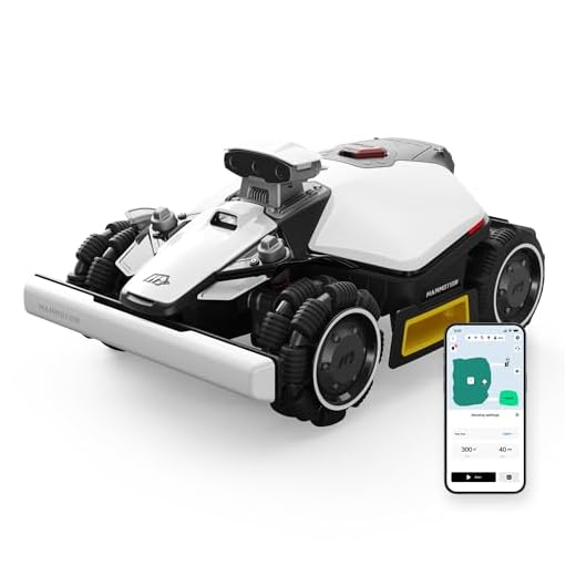MAMMOTION LUBA Mini 2 AWD 1000 Rasenroboter ohne Begrenzungskabel, empf.1000㎡ Tri-Kamera-AI-Vision & NetRTK-Positionierung, Auto-Mapping, DropMow-Modus, 80% Steigung,Schnitthöhe 20-65mm,10 Multi-Zonen