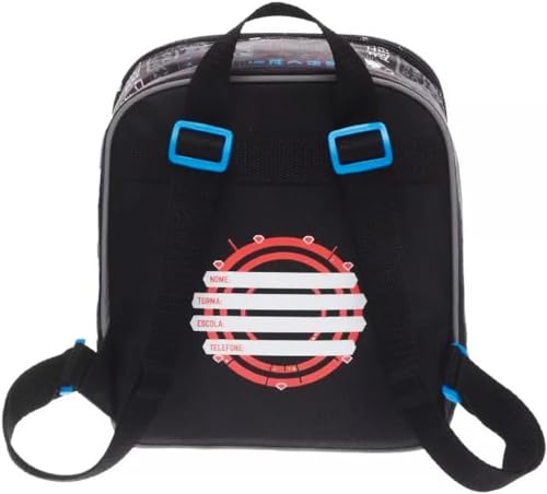 Kit Mochila Escolar Infantil Menino Sonic de Rodinhas Silicone Lancheira Térmica Pacific