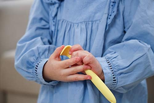 EasyTots4 Pack Soft Baby Weaning Spoon Set|Easy Grip Silicone Utensil with Bendable Tips| Supports Baby Led Weaning | BPA Free & LFGB Food-Grade Safe |Encourages Independent Infant Self Feeding