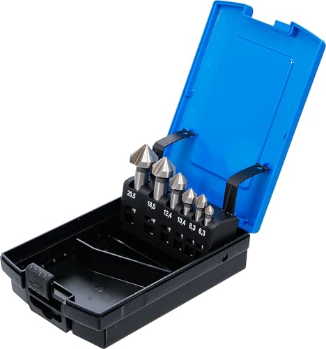 BGS 1997 | Kegelsenker-Satz | 6-tlg. | HSS | DIN 335 Form C | Ø 6,3 - 8,3 - 10,4 - 12,4 - 16,5 - 20,5 mm | inkl. Kunststoff-Kassette