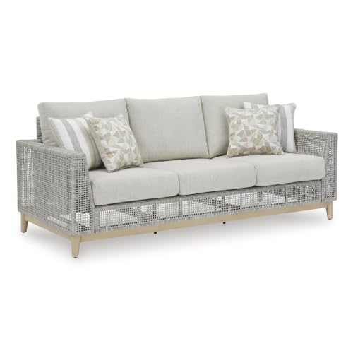 Stylish 3-Seat Wicker Patio Sofa