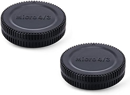 2 Pack JJC Body Cap and Rear Lens Cap Cover Kit for Micro 4/3 DSLR Cameras and Micro 4/3 Mount Lenses