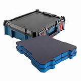 LeanFoam Schaumstoffeinlage passend für Bosch L-BOXX Contractor 170, 5S Kaizen Shadow Board, Graphit-Blau (Zweierpack)