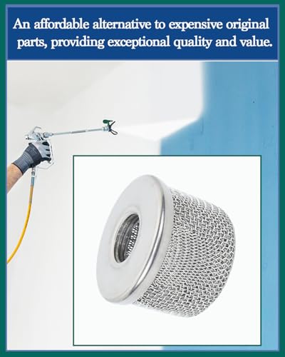 Image of (2pack) 181073 Pump Inlet Strainer Filter 1 /2 inch NPT Thread, Double-Layer Stainless Steel Compatible withGraco 350 EM,380 EM,390 EM, 400 EM, 480 EM, 490 EM,500, Super NOVA, Paint Sprayers