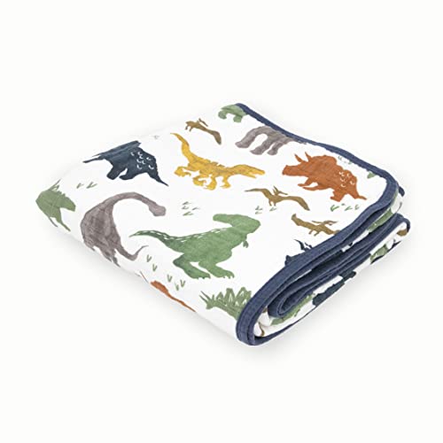 Image of Little Unicorn Original Premium Cotton Quilt | Multi-Layered & Extra-Soft Muslin Fabric |for Babies & Toddlers (Dino Friends)