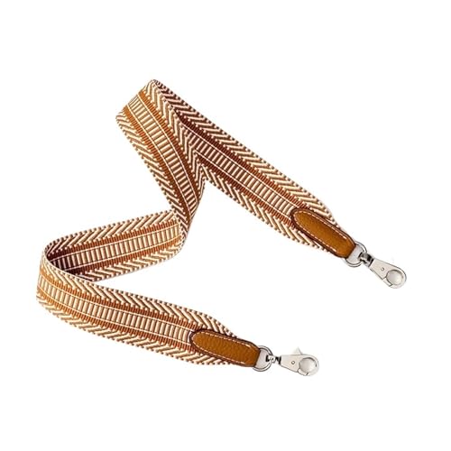 3.8 �Z���`���[�g�����E�F�r���O�V�����_�[�X�g���b�v�ƌ݊����I�����W�C�G���[ 3D �j�b�g���O���\�� DIY �n���h�o�b�O�A�N�Z�T���[�L�����o�X�o�b�O�X�g���b�v(Caramel silver,100cmx3.8cm)