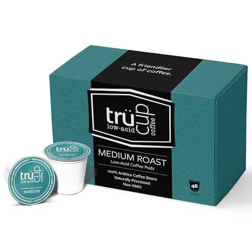 trücup Low Acid Coffee Pods | Medium Roast | 48 Count Recyclable ...